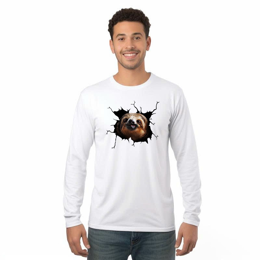 Sloth Came Out Shirt Sloth Long Sleeve Shirt Cute Graphic Unisex Gift For Brothers Idea